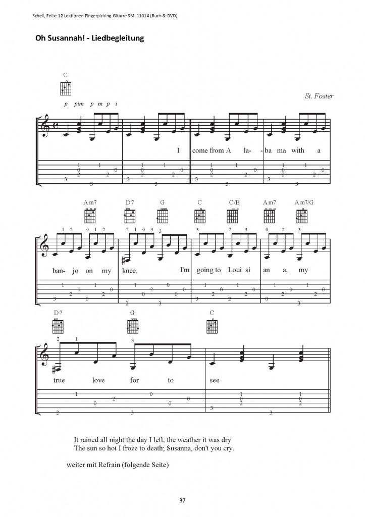 Probeseiten 12 Lektionen Fingerpicking Gitarre Probeseiten 12 Lektionen Fingerpicking Gitarre